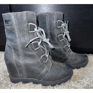 Women's Sorel Joan Of Arctic Wedge II 1886511-052 Quarry gray.